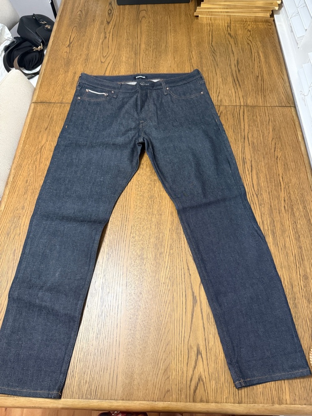 Men's Dark Blue Denim Jeans - Slim Fit